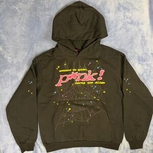 Sp5der pink hoodie Size L new